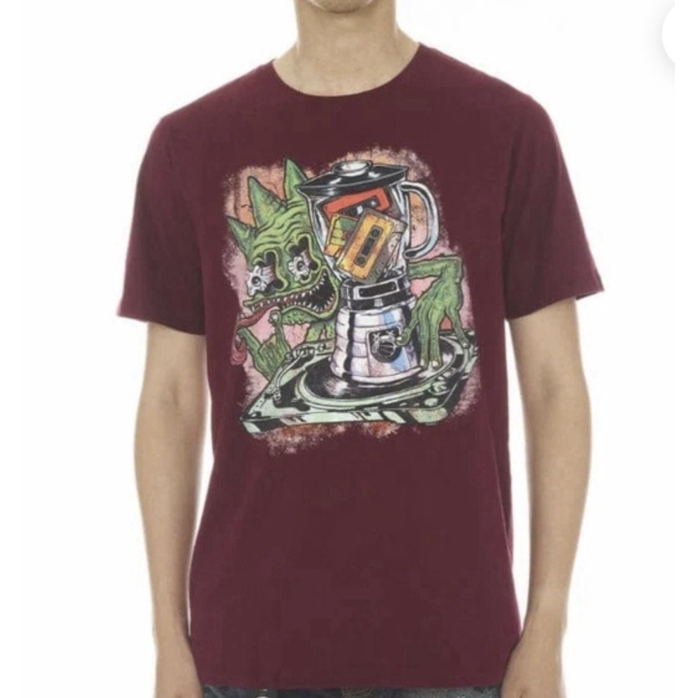 Cult Of Individuality T Shirt Tee Mens ~XL Red Short Sleeve DJ Blender Art